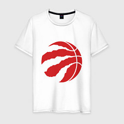 Футболка хлопковая мужская Toronto Raptors, цвет: белый