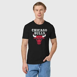 Футболка хлопковая мужская CHICAGO BULLS, цвет: черный — фото 2