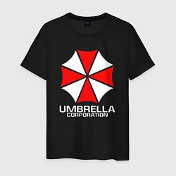 Футболка хлопковая мужская UMBRELLA CORP, цвет: черный