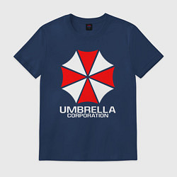 Футболка хлопковая мужская UMBRELLA CORP, цвет: тёмно-синий