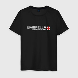 Футболка хлопковая мужская UMBRELLA CORP, цвет: черный