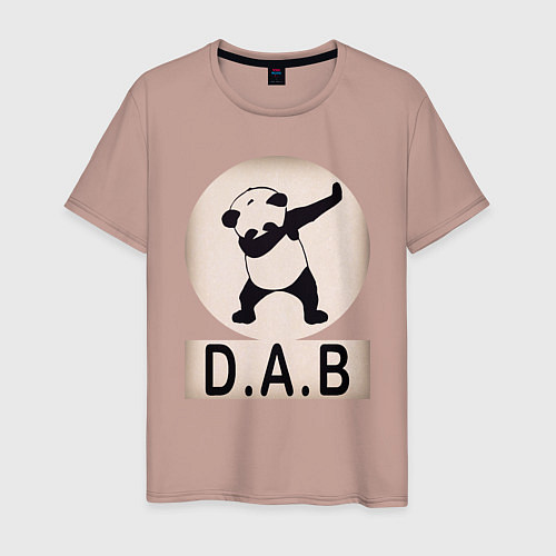 Мужская футболка DAB Panda / Пыльно-розовый – фото 1
