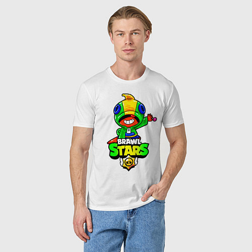 Мужская футболка Brawl Stars LEON / Белый – фото 3