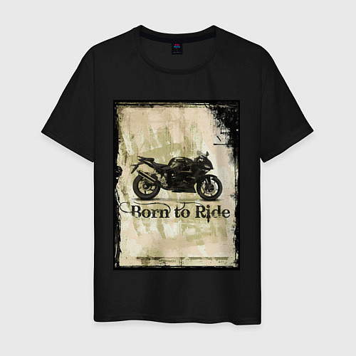 Мужская футболка Born to Ride / Черный – фото 1