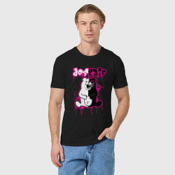 Футболка хлопковая мужская MONOKUMA, цвет: черный — фото 2