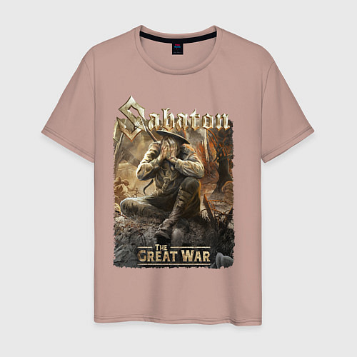 Мужская футболка Sabaton - The great war / Пыльно-розовый – фото 1