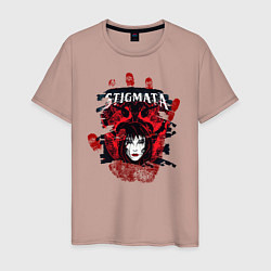 Футболка хлопковая мужская Stignata, цвет: пыльно-розовый