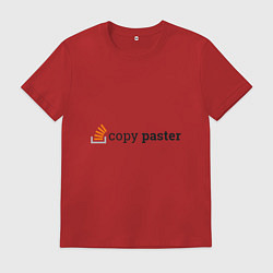 Футболка хлопковая мужская Работа программиста, цвет: красный