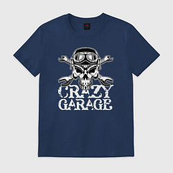 Футболка хлопковая мужская Crazy garage, цвет: тёмно-синий