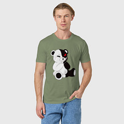 Футболка хлопковая мужская Monokuma, цвет: авокадо — фото 2