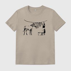 Футболка хлопковая мужская Banksy, цвет: миндальный