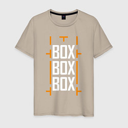 Футболка хлопковая мужская Box box box, цвет: миндальный