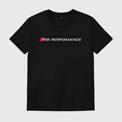 Футболка хлопковая мужская AUDI RS, цвет: черный