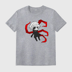 Футболка хлопковая мужская Токийский гуль, цвет: меланж