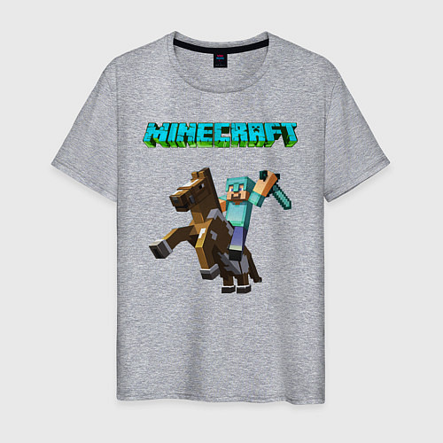 Мужская футболка Minecraft / Меланж – фото 1