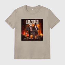 Футболка хлопковая мужская LINDEMANN, цвет: миндальный