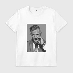 Футболка хлопковая мужская Conor McGregor, цвет: белый