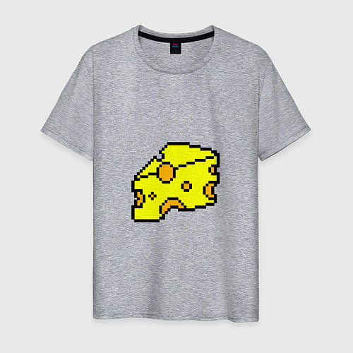 Мужская футболка Сыр-пиксели / Меланж – фото 1