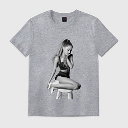 Футболка хлопковая мужская ARIANA GRANDE, цвет: меланж