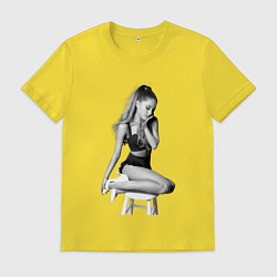 Футболка хлопковая мужская ARIANA GRANDE, цвет: желтый