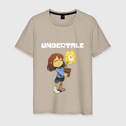 Футболка хлопковая мужская UNDERTALE, цвет: миндальный