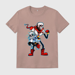 Футболка хлопковая мужская UNDERTALE, цвет: пыльно-розовый