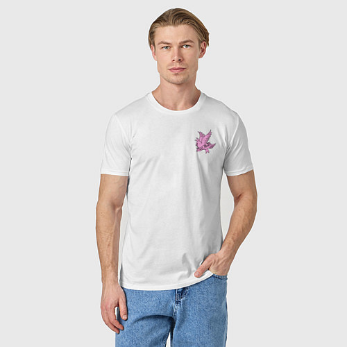 Мужская футболка LIL PEEP НА СПИНЕ / Белый – фото 3