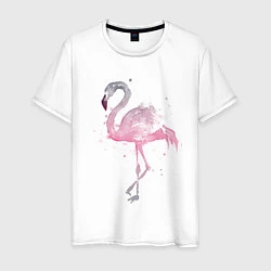 Футболка хлопковая мужская Flamingo, цвет: белый