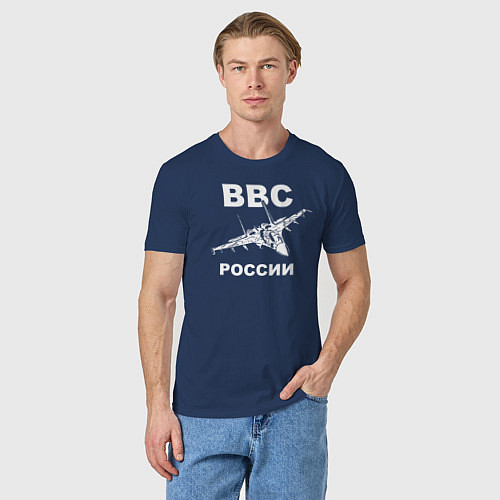 Мужская футболка ВВС России / Тёмно-синий – фото 3