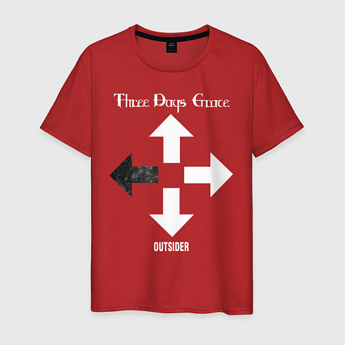 Мужская футболка Three Days Grace / Красный – фото 1