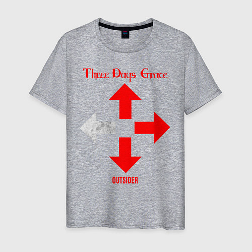 Мужская футболка Three Days Grace / Меланж – фото 1