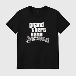 Футболка хлопковая мужская GTA SanAndreas, цвет: черный