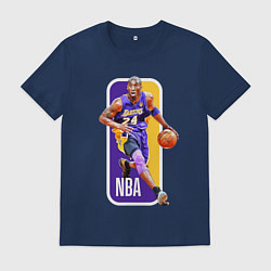 Футболка хлопковая мужская NBA Kobe Bryant, цвет: тёмно-синий