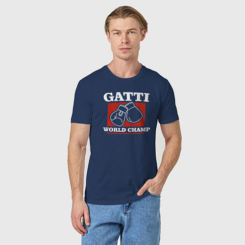Мужская футболка Gatti / Тёмно-синий – фото 3