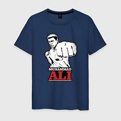 Футболка хлопковая мужская Muhammad Ali, цвет: тёмно-синий