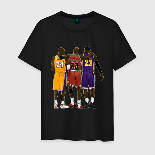 Мужская футболка Kobe, Michael, LeBron / Черный – фото 1