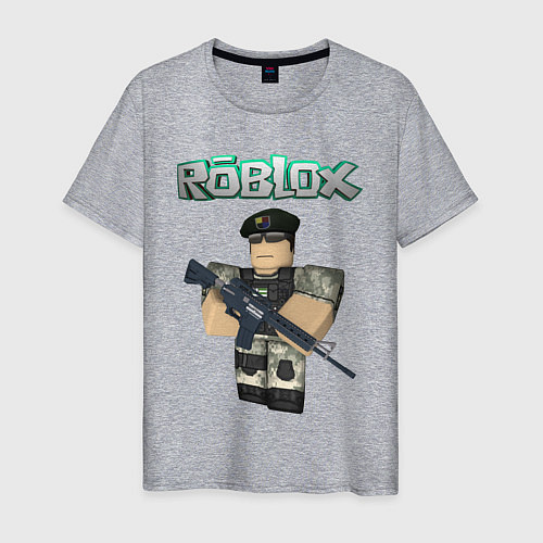 Мужская футболка Roblox Defender / Меланж – фото 1