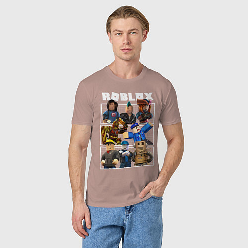 Мужская футболка ROBLOX / Пыльно-розовый – фото 3