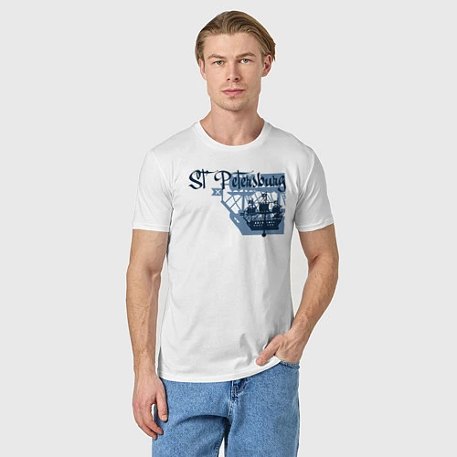 Мужская футболка St'Petersburg / Белый – фото 3