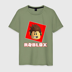 Футболка хлопковая мужская ROBLOX, цвет: авокадо