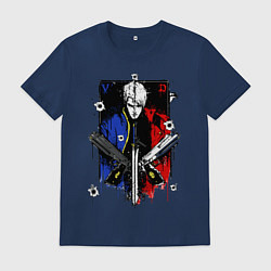 Футболка хлопковая мужская DMC, цвет: тёмно-синий