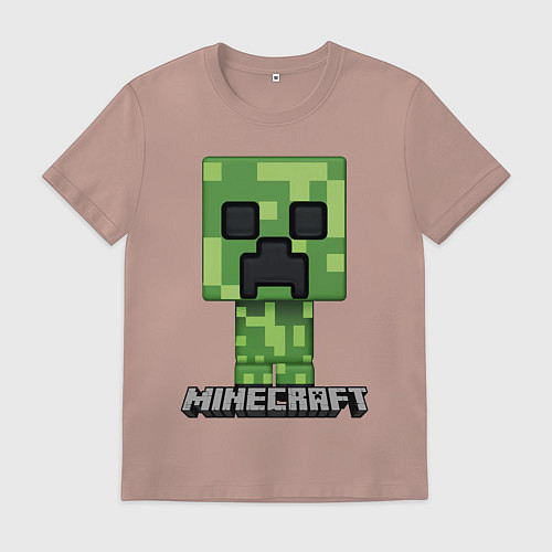 Мужская футболка MINECRAFT / Пыльно-розовый – фото 1