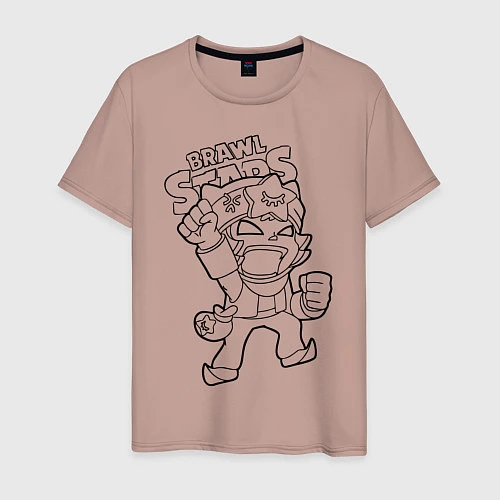 Мужская футболка Brawl Stars SANDY раскраска / Пыльно-розовый – фото 1