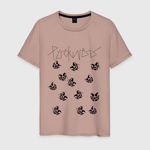 Мужская футболка PYROKINESIS / Пыльно-розовый – фото 1