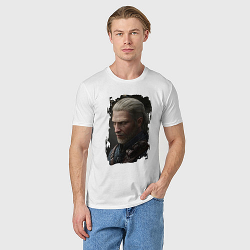 Мужская футболка ВЕДЬМАК / Белый – фото 3