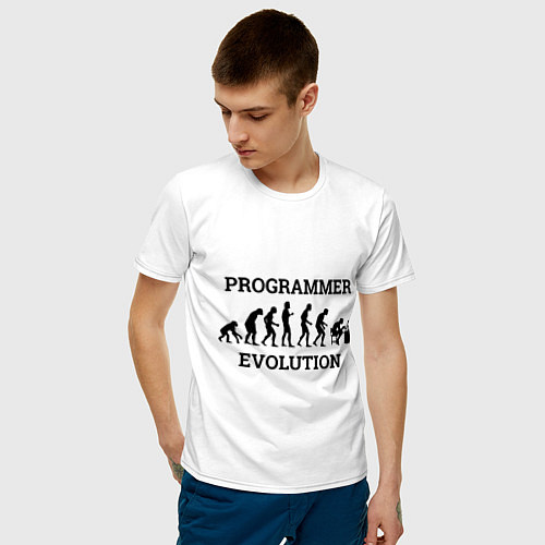 Мужская футболка Эволюция программиста / Белый – фото 3