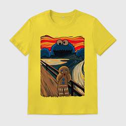 Футболка хлопковая мужская КОРЖИК КРИК, цвет: желтый