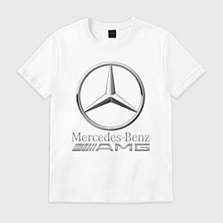 Футболка хлопковая мужская MERCEDES-BENZ AMG, цвет: белый