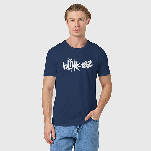 Мужская футболка Blink 182 / Тёмно-синий – фото 3