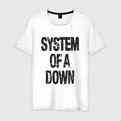 Футболка хлопковая мужская System of a down, цвет: белый